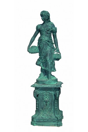 Statue 4 saisons · Bronze-bleuté 233 cm