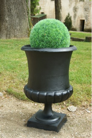 Vase Médicis · Noir mat 74 cm