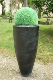 Vase Médicis · Noir mat 80 cm