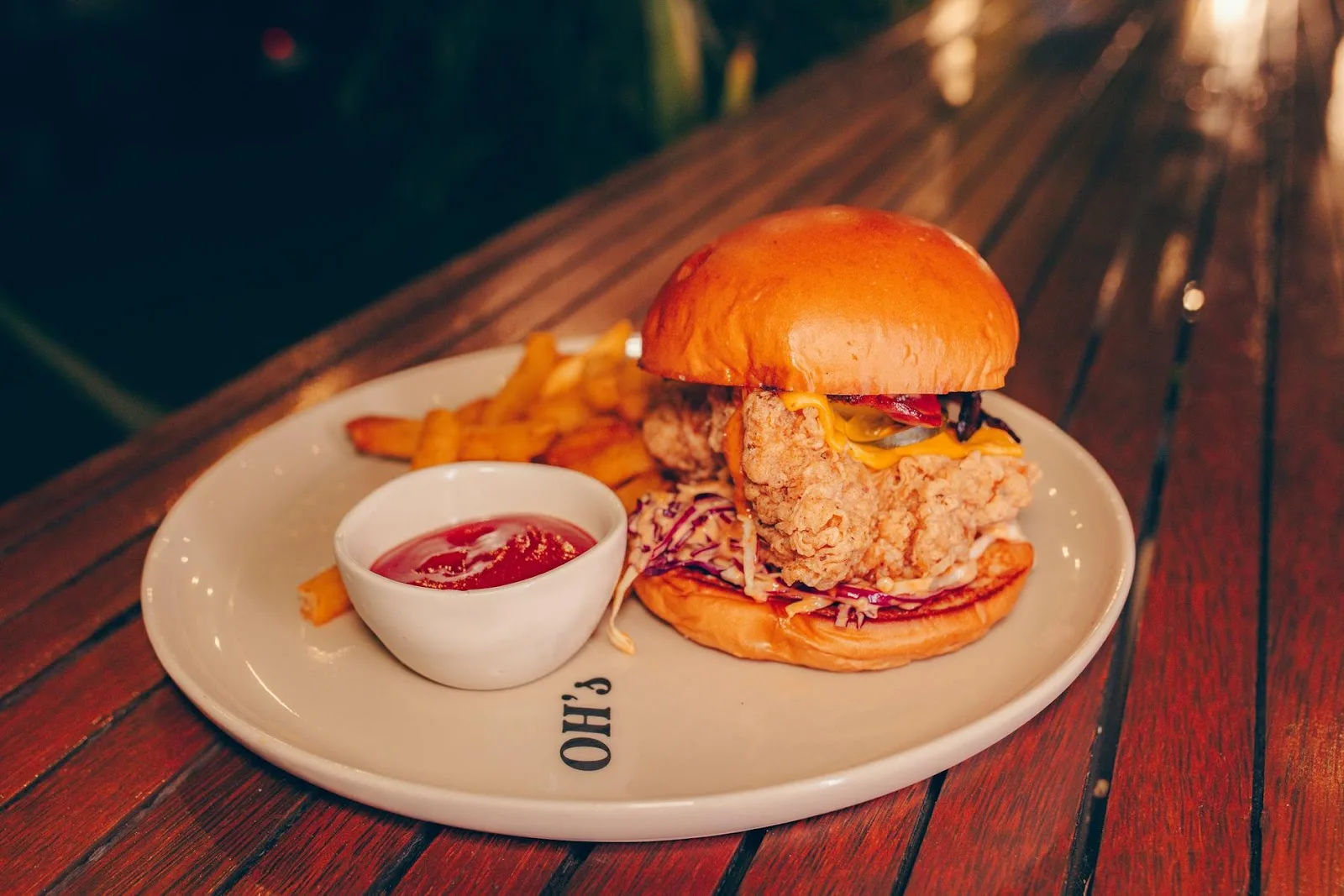 Burger poulet croustillant